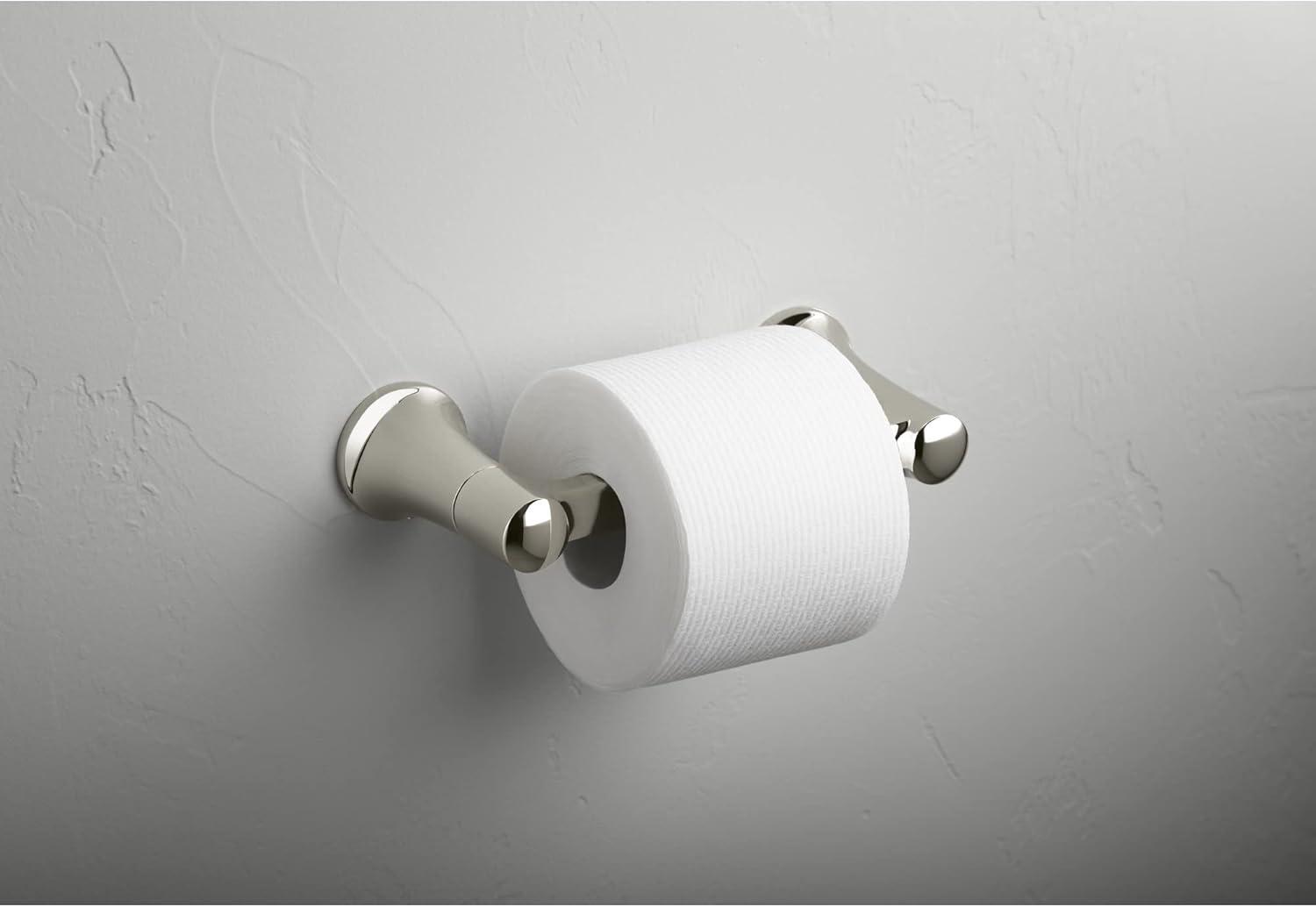 Brushed Nickel Wall Mounted Pivoting Toilet Paper Holder