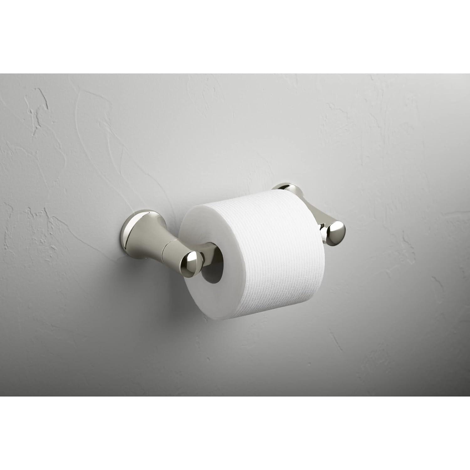 Brushed Nickel Wall Mounted Pivoting Toilet Paper Holder