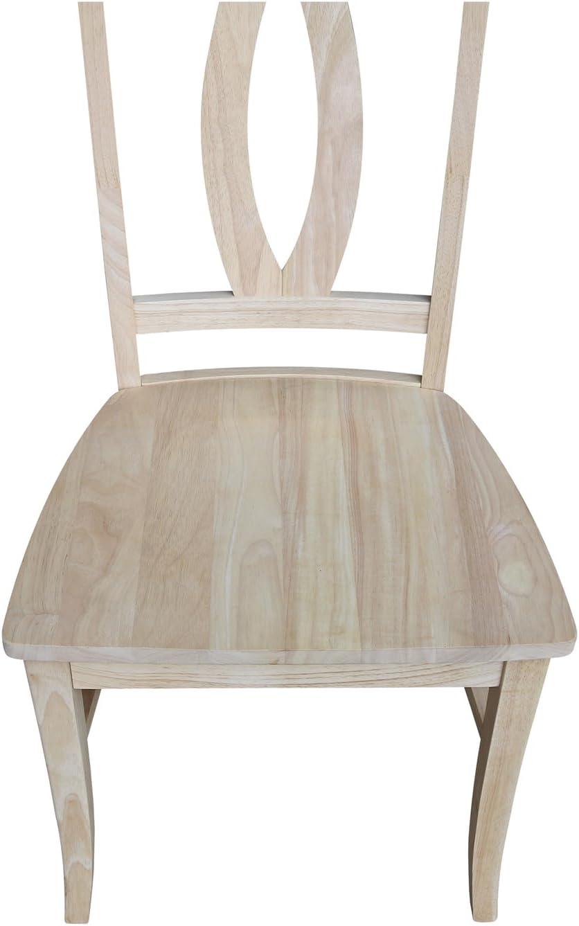 Unfinished Wood High Back Upholstered Microfiber Side Chair