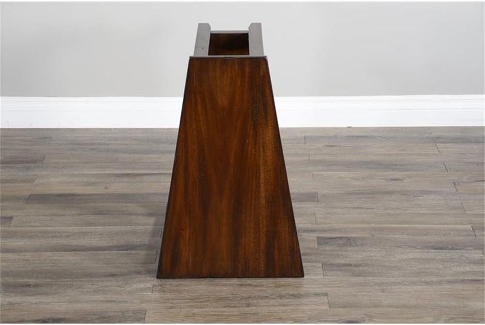 Sunny Designs Santa Fe 16" Transitional Wood Chair Side Table in Dark Chocolate