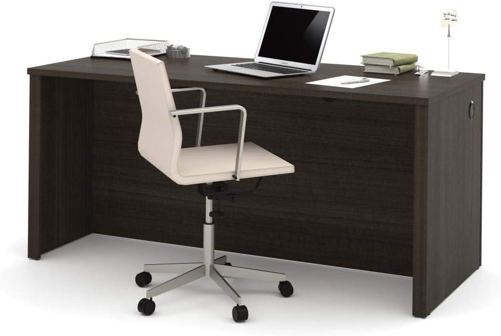 Dark Chocolate 66" Executive Desk with Grommets