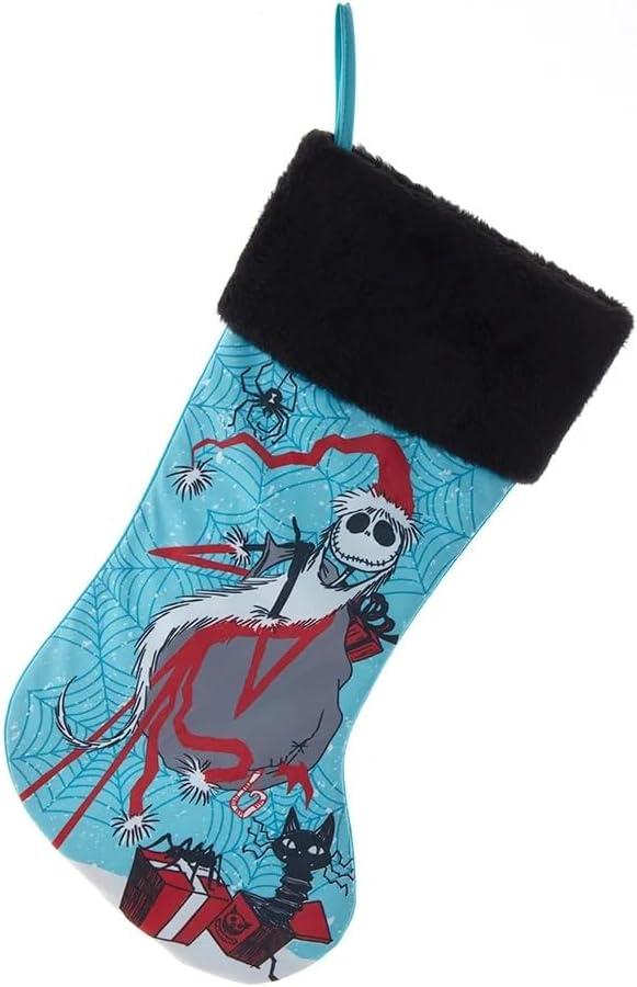 Disney Santa Jack Skellington Blue and Black Stocking