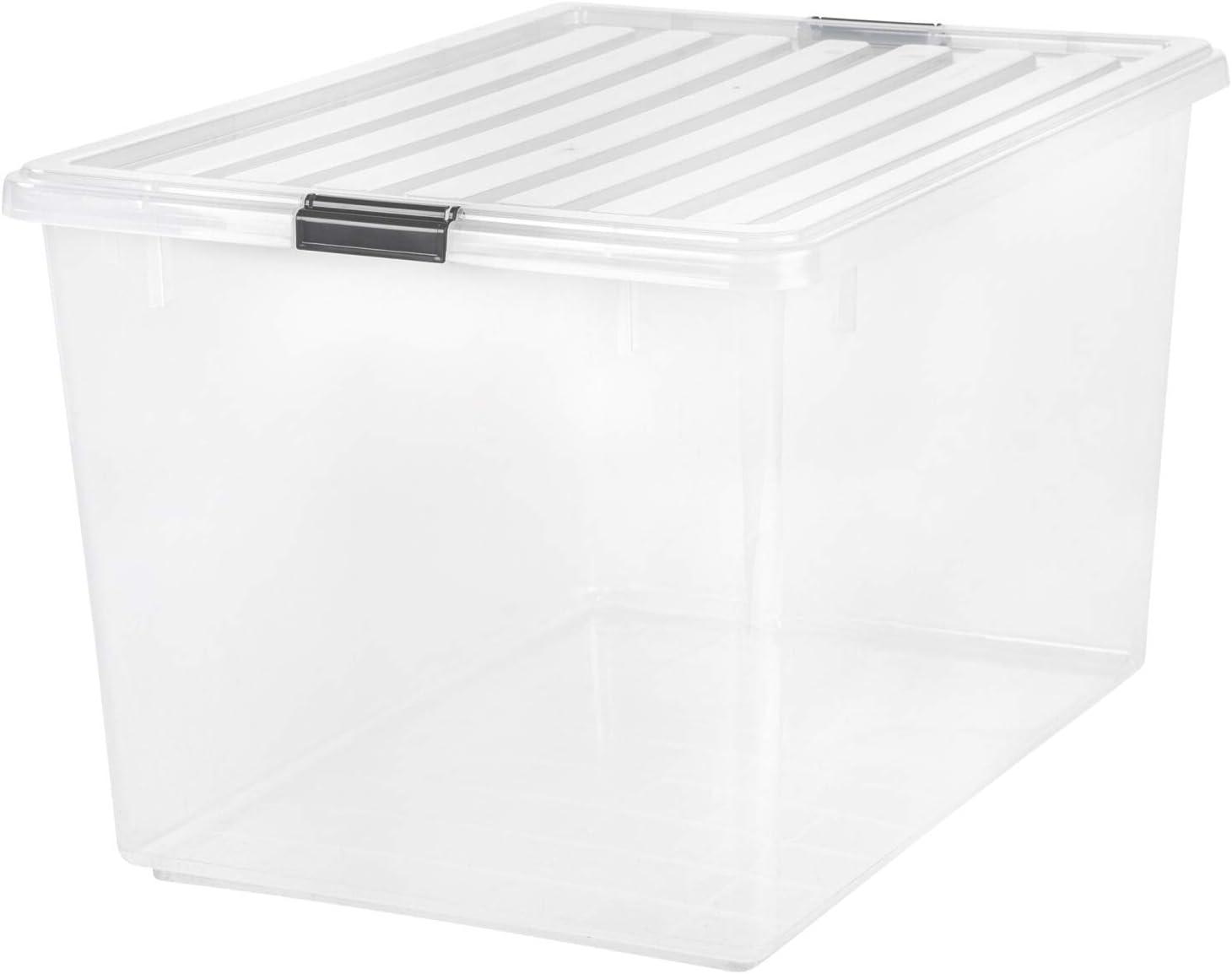 IRIS USA 45/68/91/144qt Plastic Storage Bins with Lids