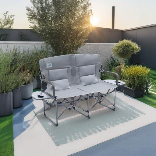 Camphor Designs Oversized Double Portable Folding Director’s Loveseat
