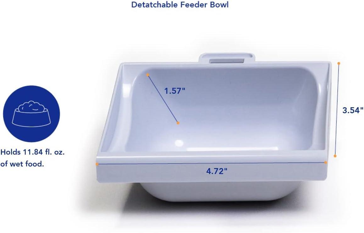 MiBowl Automatic Microchip Cat Feeder with BPA Free Bowl, Enclosed Back, and Collar Worn ID Disc