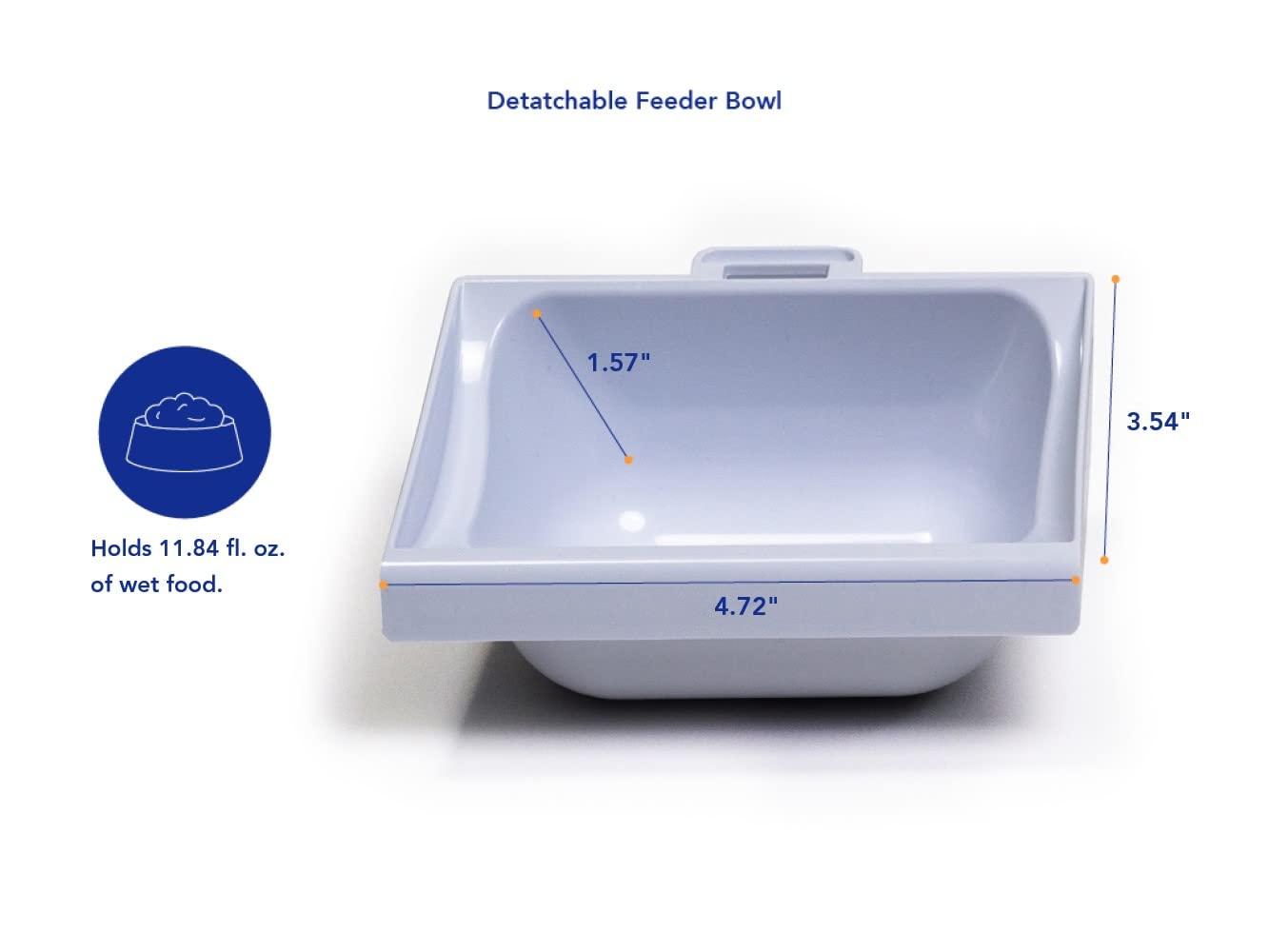 MiBowl Automatic Microchip Cat Feeder with BPA Free Bowl, Enclosed Back, and Collar Worn ID Disc