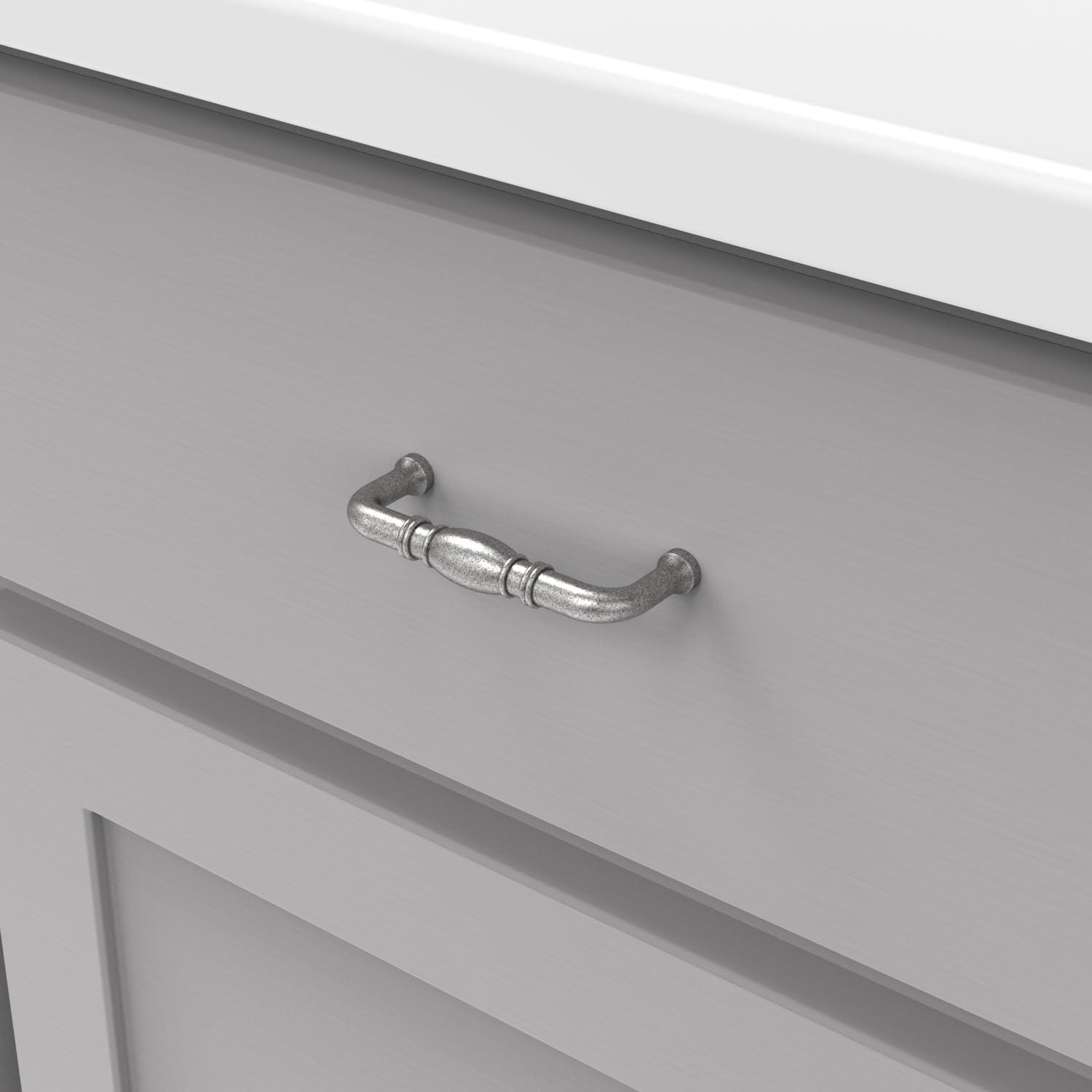 Williamsburg Kitchen Cabinet Handles, Solid Core Drawer Pulls for Cabinet Doors, 3-3/4 Inch (96mm)