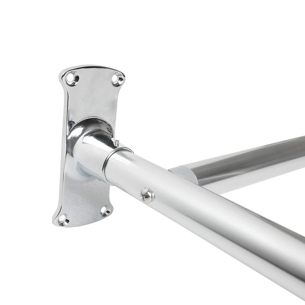 Utopia Alley Aluminum 61" D-Shape Fixed Shower Curtain Rod