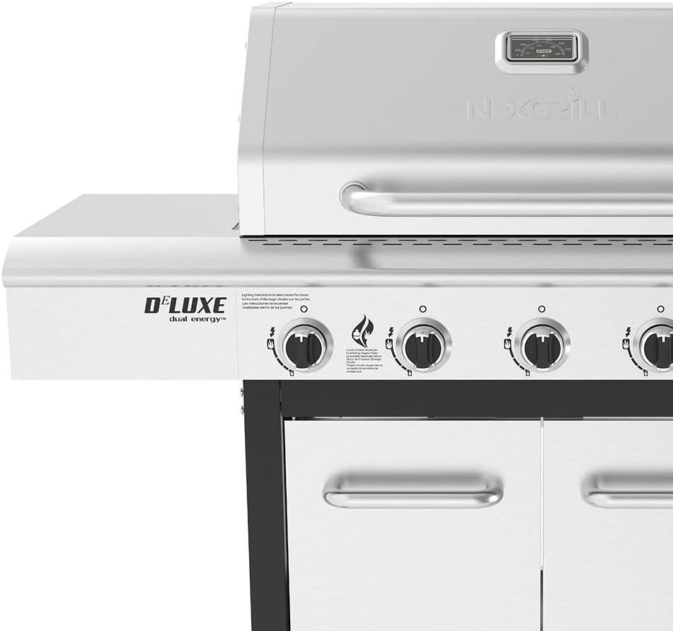 Nexgrill 5-Burner Propane Grill with Ceramic Searing Side Burner