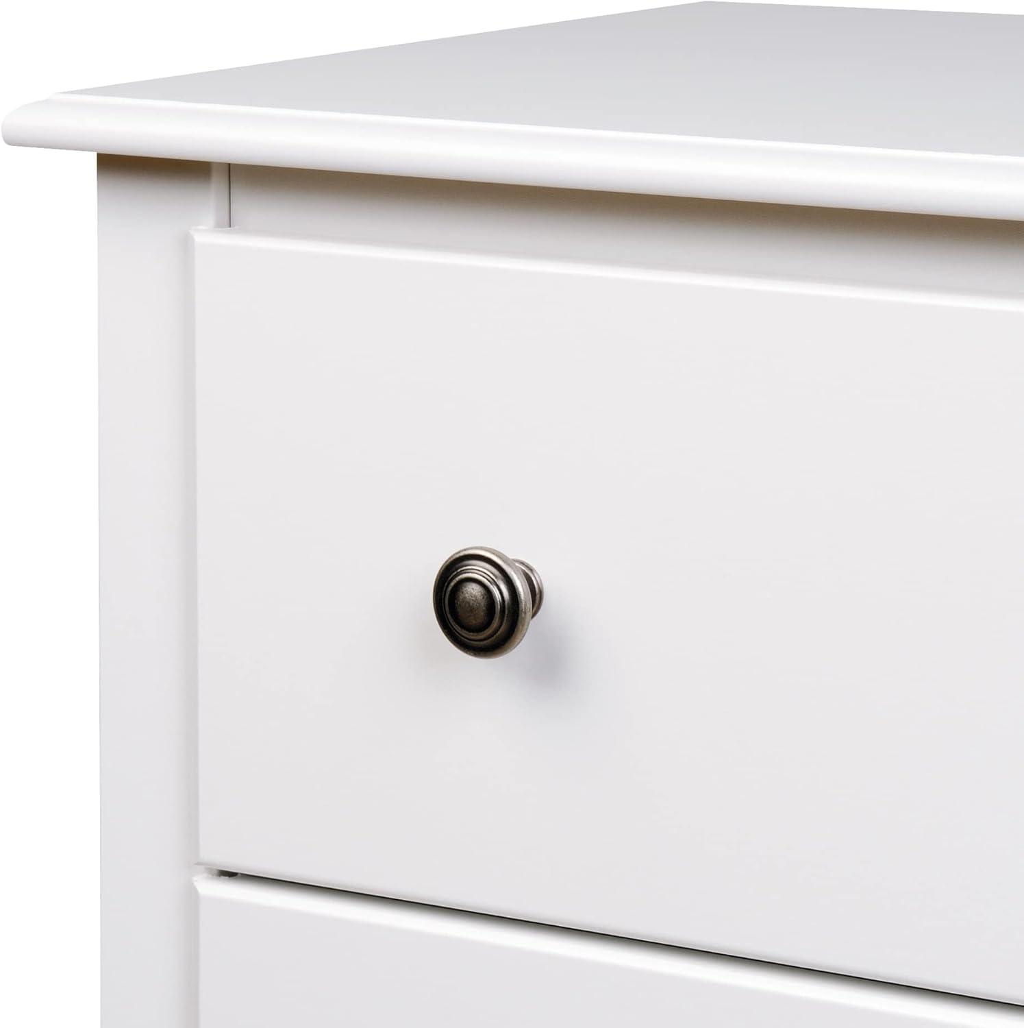 Prepac Monterey Dresser White: 6-Drawer Storage, Wood Composite, Bedroom Furniture, 29"H x 48"W