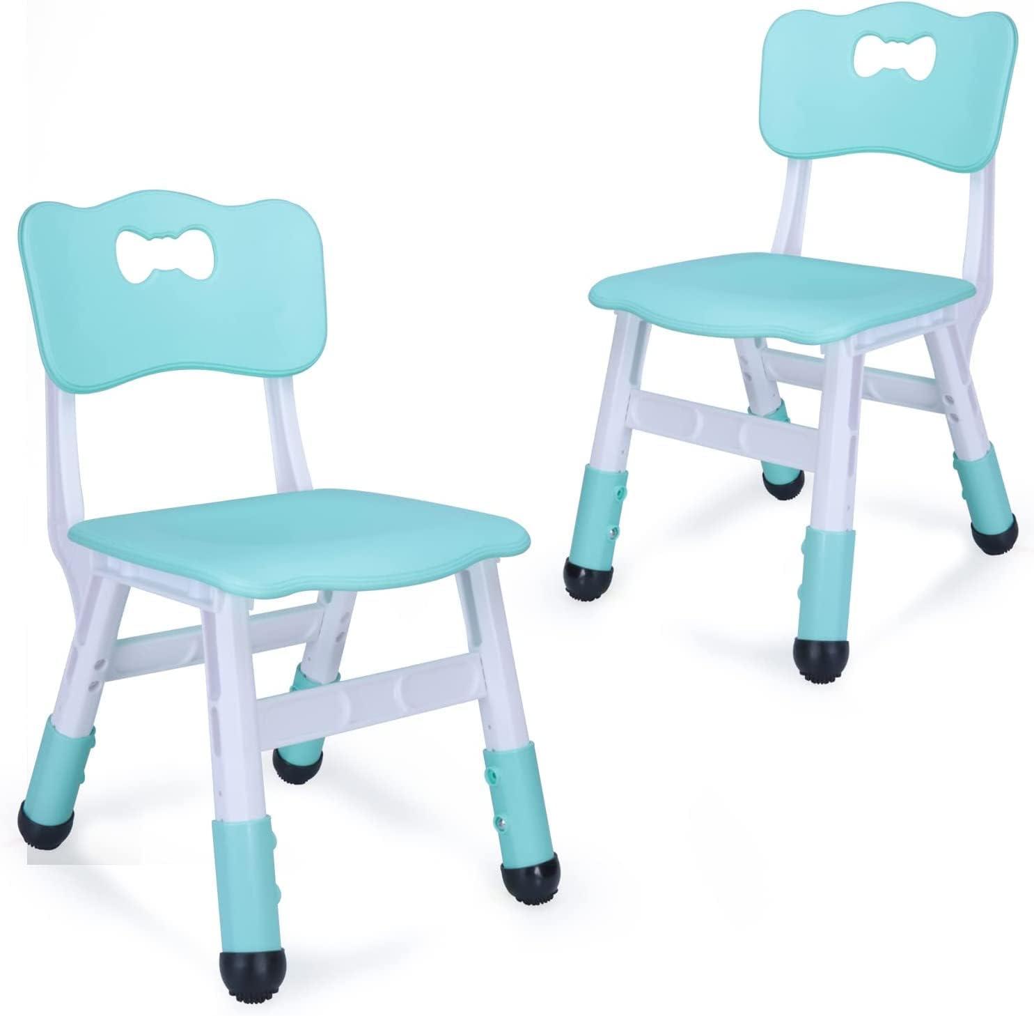 Mint Green Adjustable Ergonomic Kids Chairs Set of 2