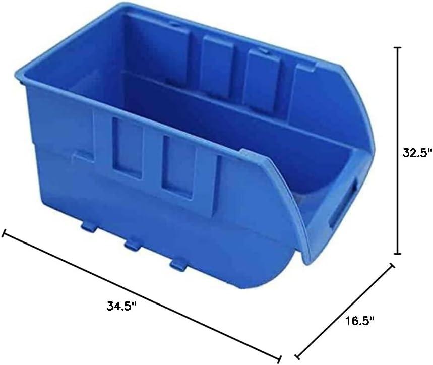 Heavy-Duty Black Utility Cart with Yellow and Blue Bins