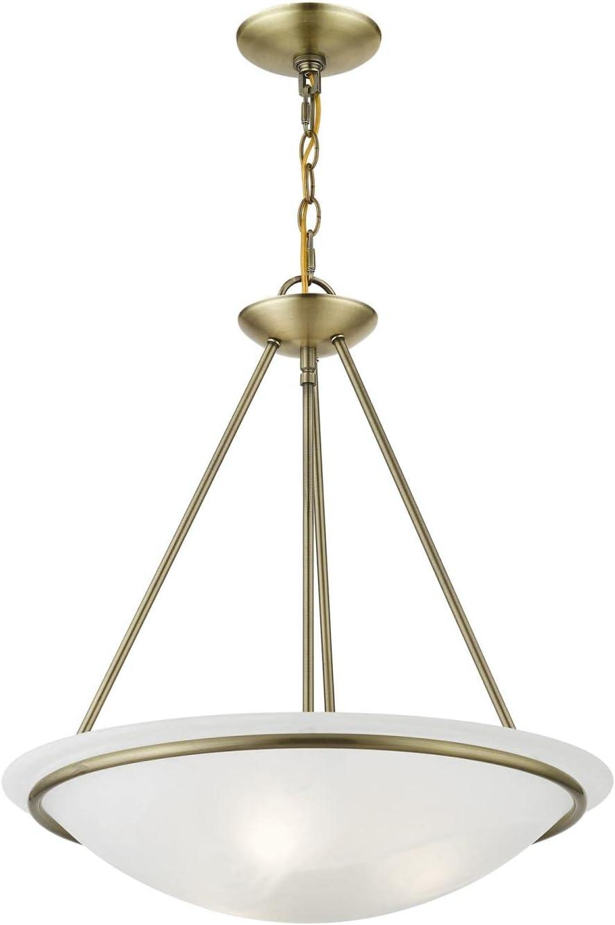 Livex Lighting Newburgh 3 - Light Pendant in  Antique Brass