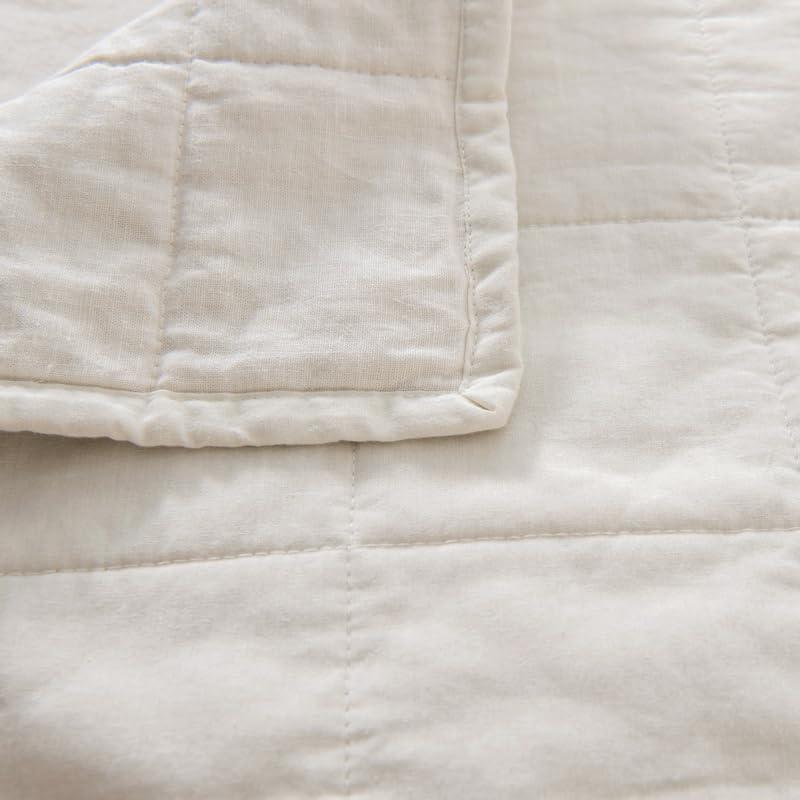 MeadowPark  Box Stitch Stone Washed Linen Blend Quilt & Pillow Shams Set & Reviews | Wayfair