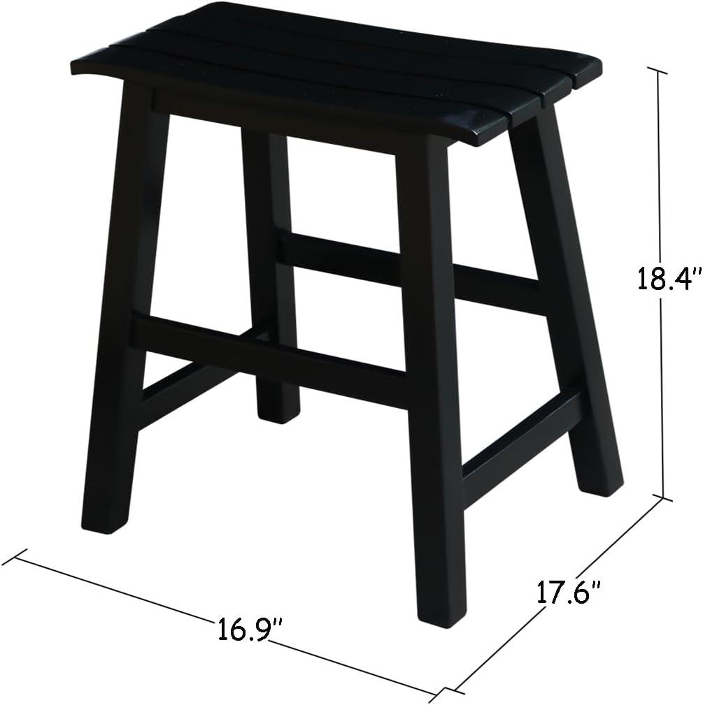 18" Slat Seat Counter Height Barstool - International Concepts