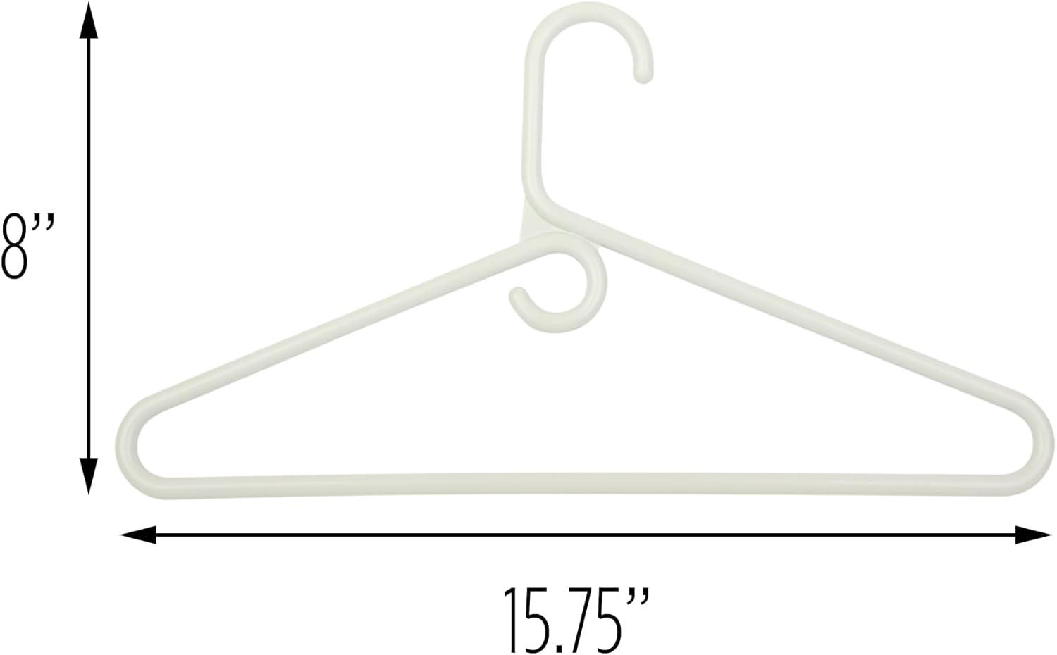 Honey-Can-Do Plastic Heavy Duty Suit Hangers, White, 18 Pack