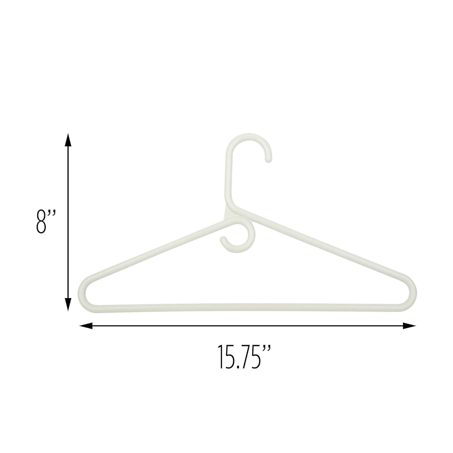 Honey-Can-Do Plastic Heavy Duty Suit Hangers, White, 18 Pack