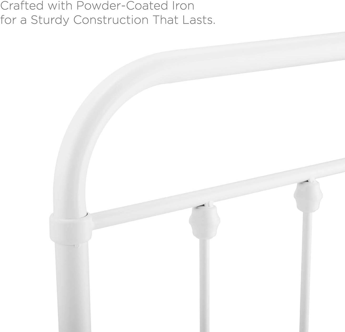 Modway Sage Queen Metal Headboard in White