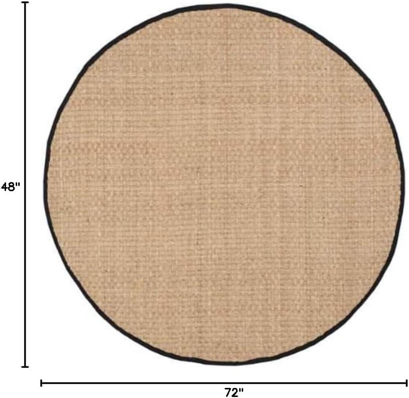 Natural Fiber NF114 Power Loomed Indoor Area Rug - Natural/Black - 4'x6' - Safavieh