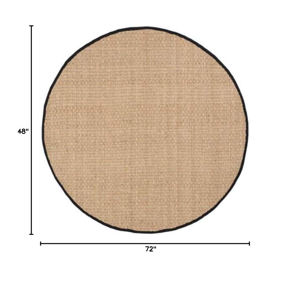 Natural Fiber NF114 Power Loomed Indoor Area Rug - Natural/Black - 4'x6' - Safavieh