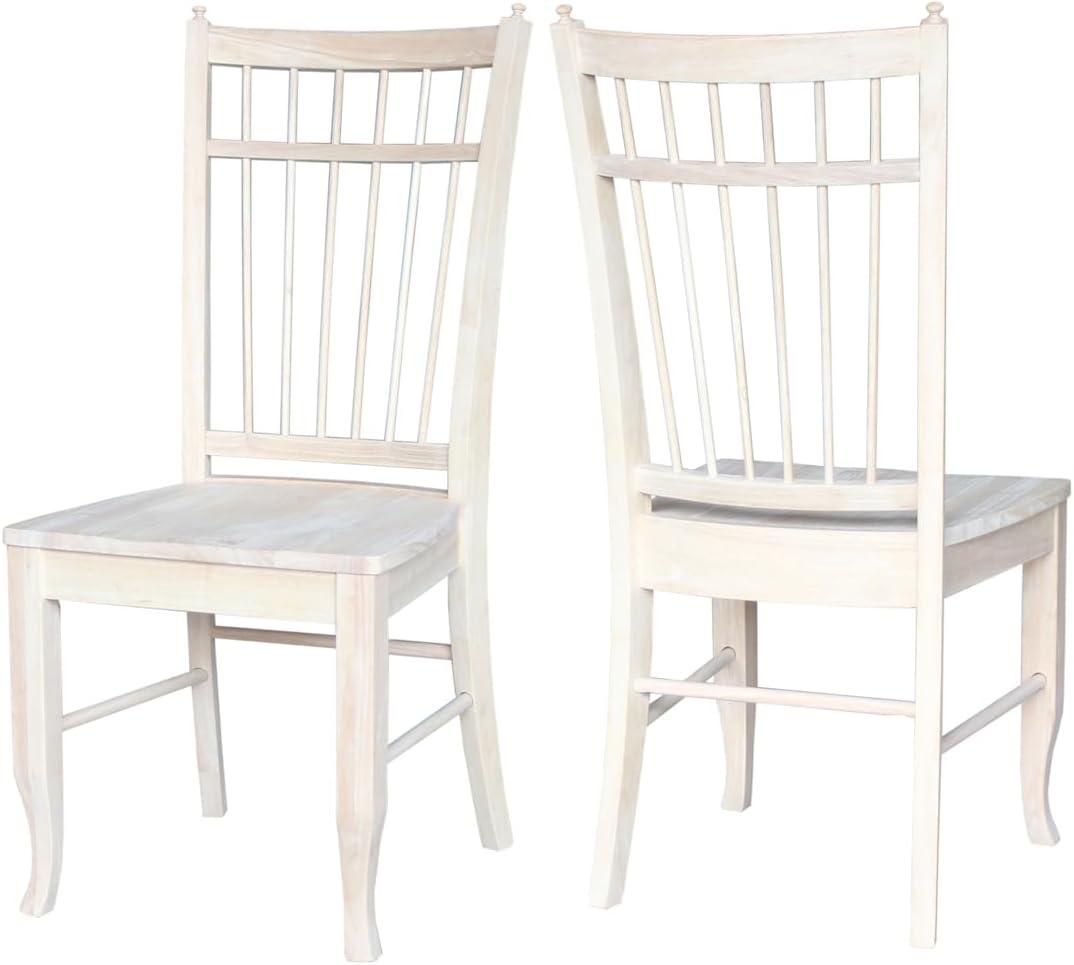 International Concepts Solid Wood Birdcage Dining Chairs, Set of 2