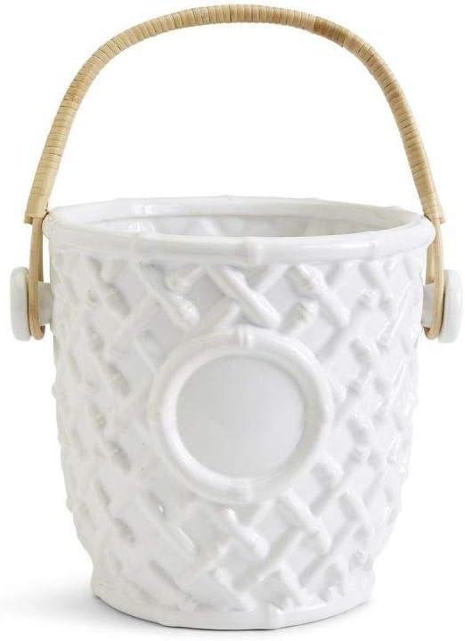 Two's Company Hampton Faux Bamboo Fretwork Champagne/Wine Bucket