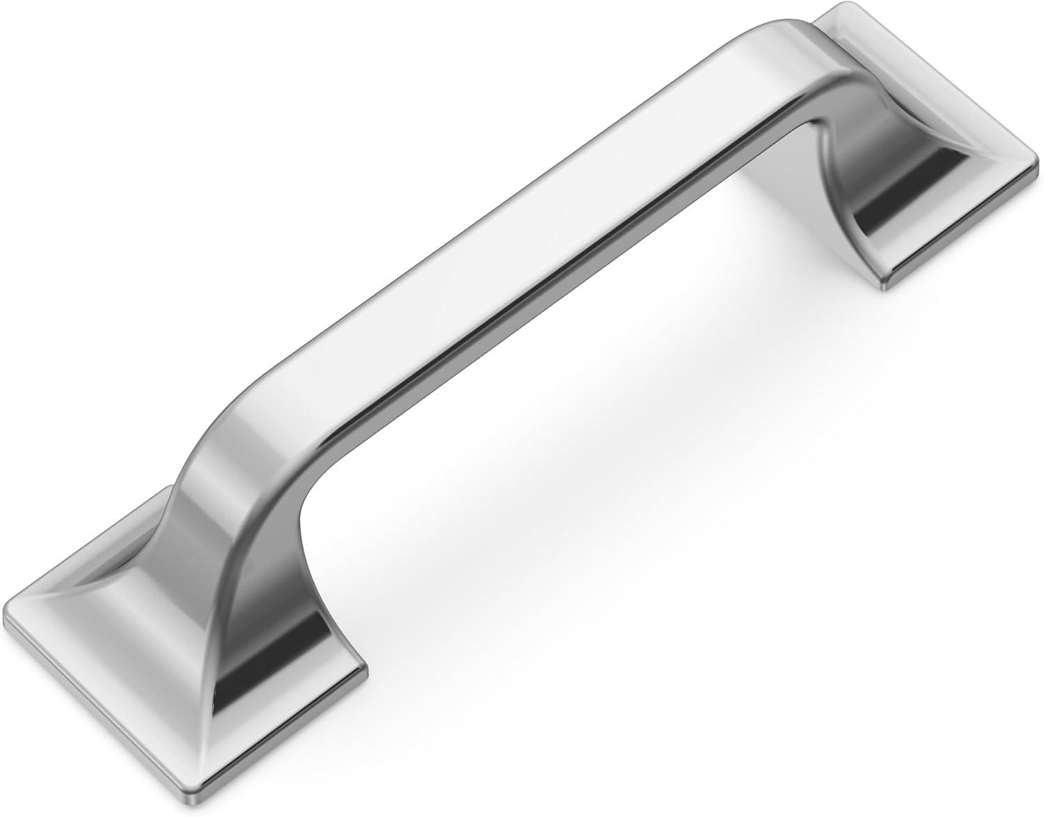 Chrome 3 Inch Modern Farmhouse Cabinet Drawer Pull