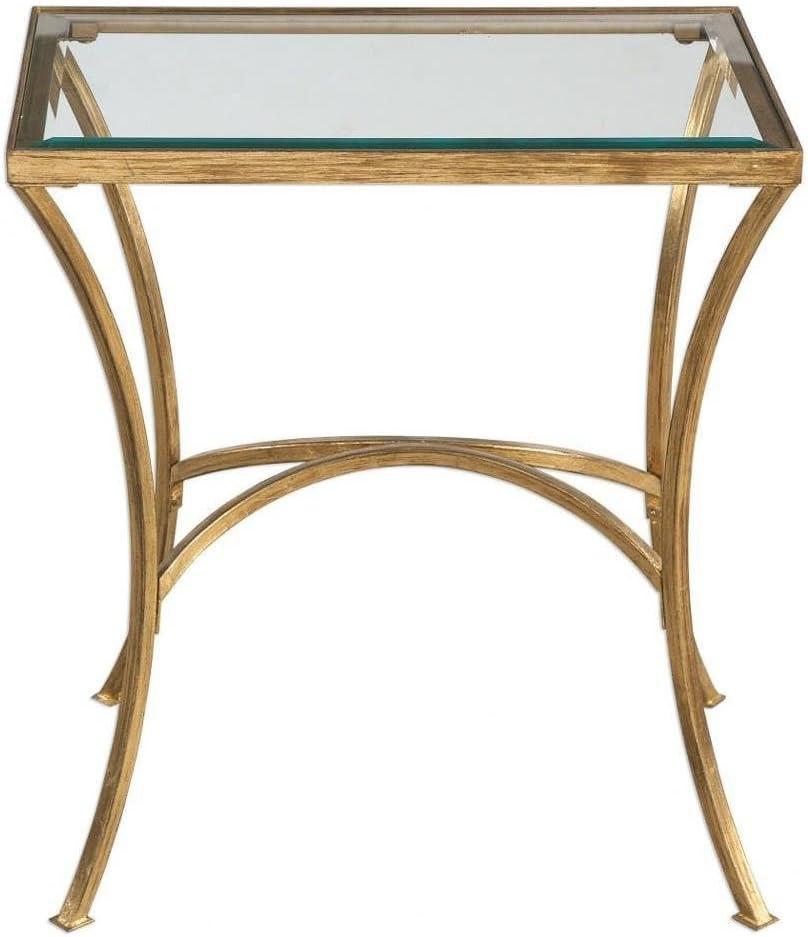 Anya Glass Top End Table