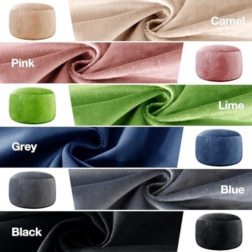 Large Bean Bag Chair for Adults/Kids with Filling, 4 ft Memory Foam Bean Bag Chairs with Filler Included, Ultra Soft Dutch Velvet Fabric, Bean Bag for Living Room - 4 Foot,Black