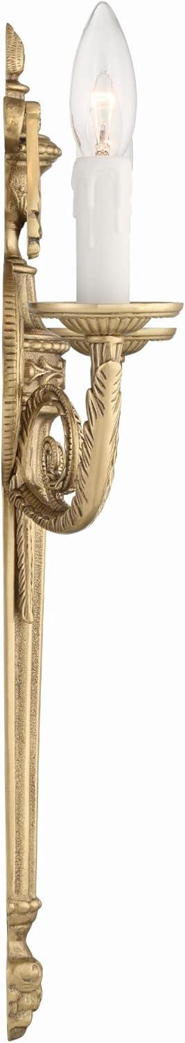 Crystorama Lighting Cast Brass Wall Mount 2 - Light Sconce in  Matte Brass