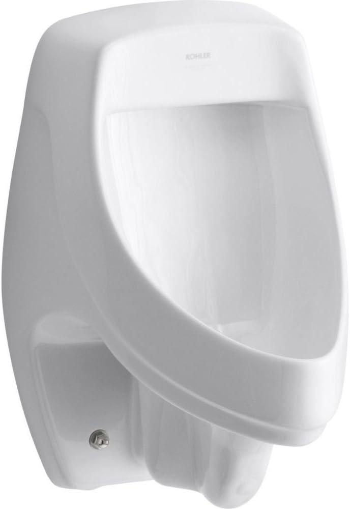 White Vitreous China Wall-Mount Urinal with Rear Spud