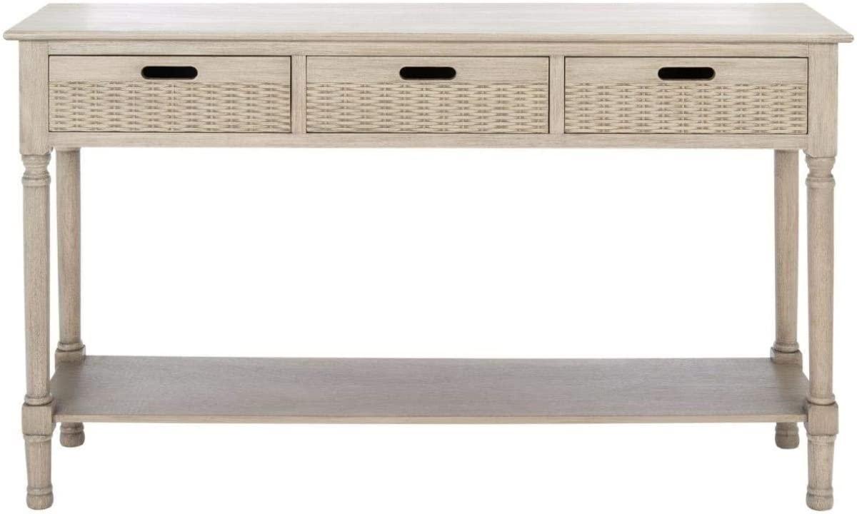 Landers 3 Drawer Console Table - Greige - Safavieh