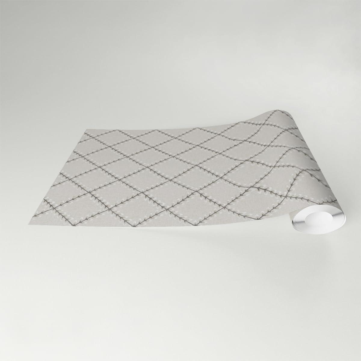 Surface Style - Peel and Stick Wallpaper, Botanical Wallpaper for Bedroom, Powder Room, Kitchen, Self Adhesive, Vinyl, 30.75 Sq Ft Coverage (Clover Lane Collection, Smoke)