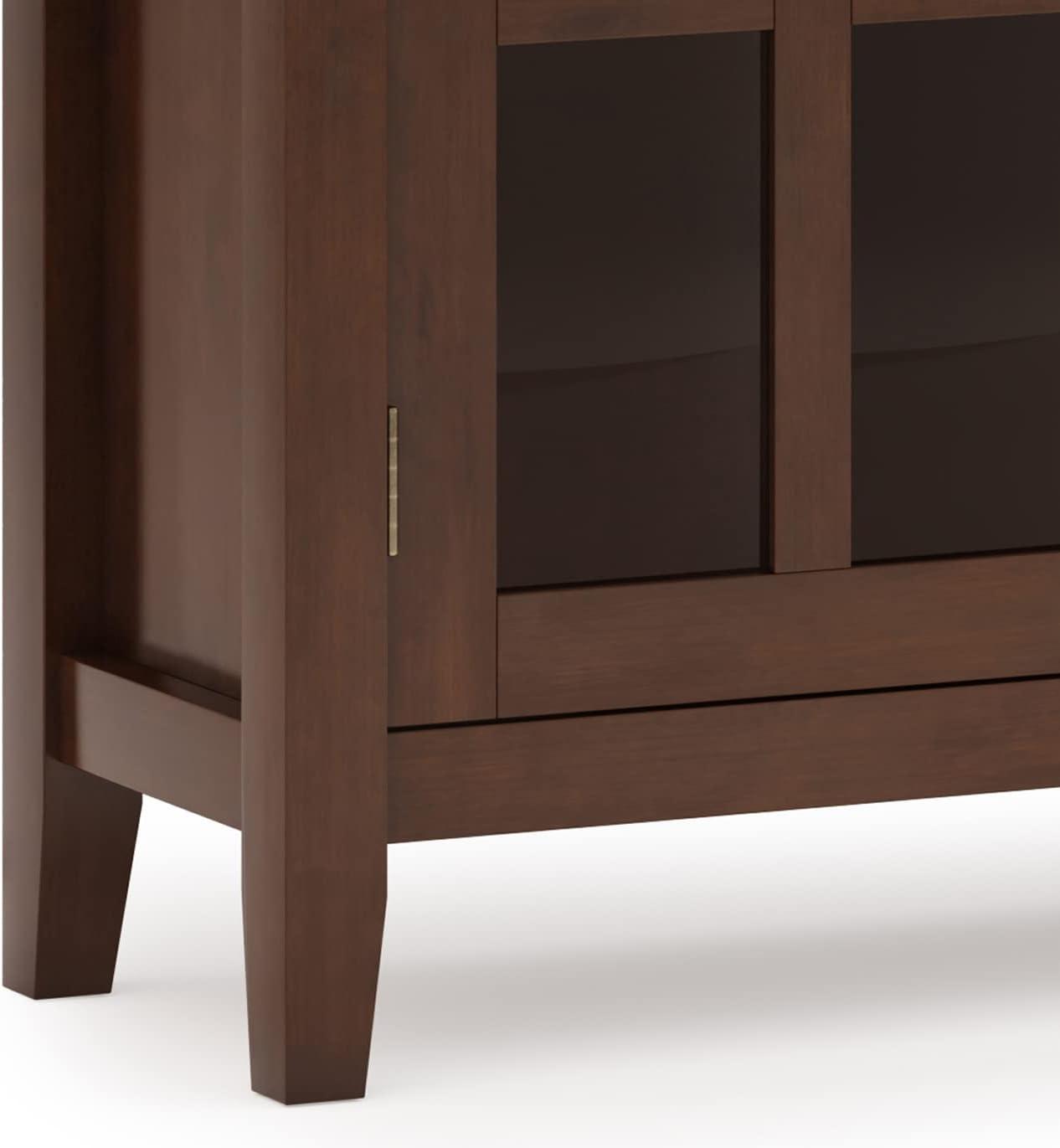 Simpli Home Artisan Solid Wood Entryway Storage Cabinet In Russet Brown