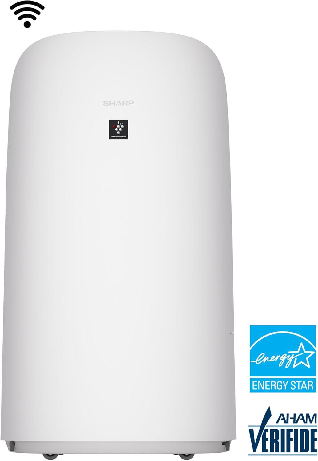 Sharp White Smart Air Purifier and Humidifier with HEPA Filter