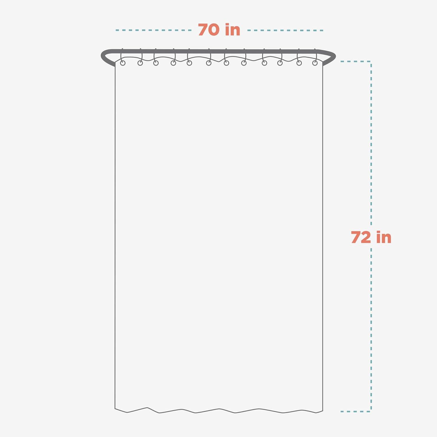Water Repellent Fabric Shower Curtain Liner, White - Zenna Home