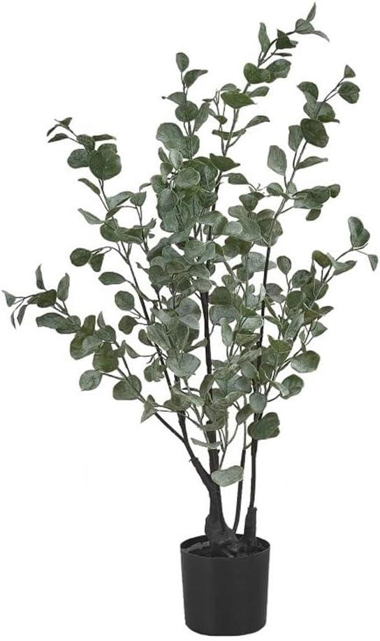 35" Tall Eucalyptus Artificial Plant with Black Pot