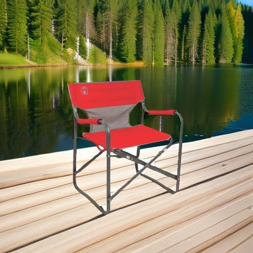 Coleman Outpost Breeze Folding Deck Chair - Red