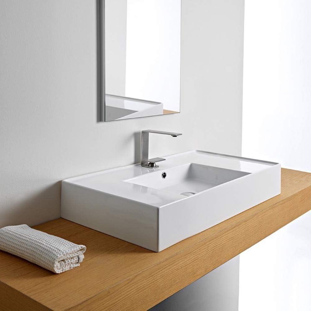 Scarabeo By Nameeks 17.4'' Glossy White Ceramic Rectangular Bathroom Sink with Overflow