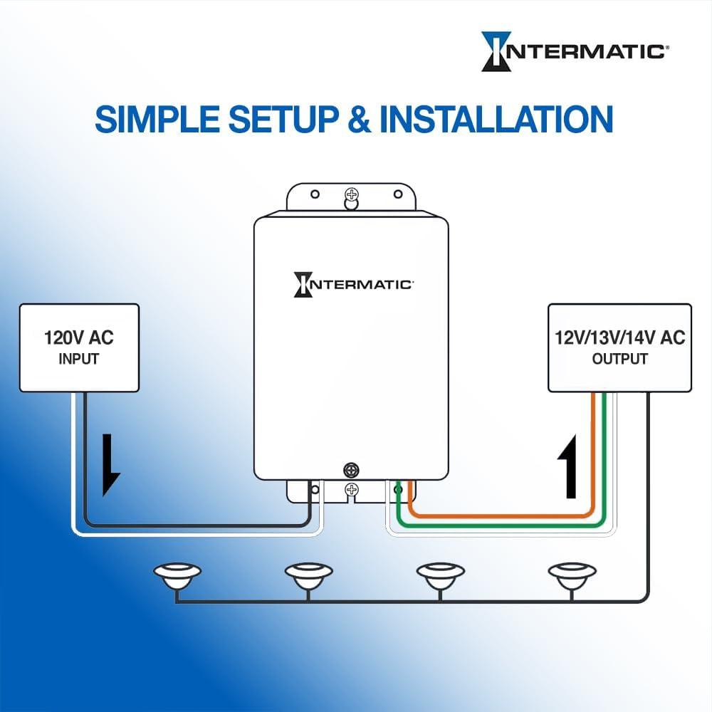 Intermatic 300W Stainless Steel Pool Light Transformer