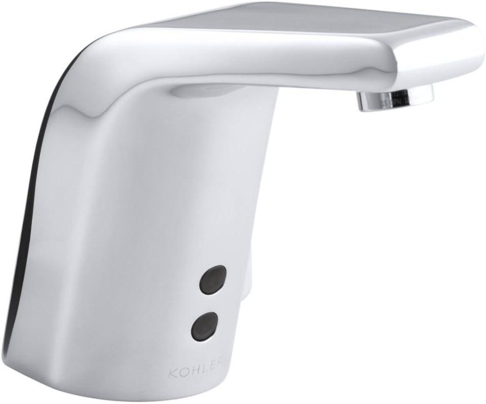 Sculpted Single-Hole Gooseneck Ac-Powered Commercial Bathroom Sink Faucet with Insight Technology, Temperature Mixer and 5-3/4" Spout