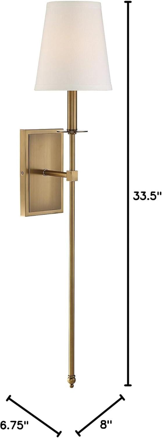 Savoy House Monroe 1 - Light Wall Light in  Warm Brass