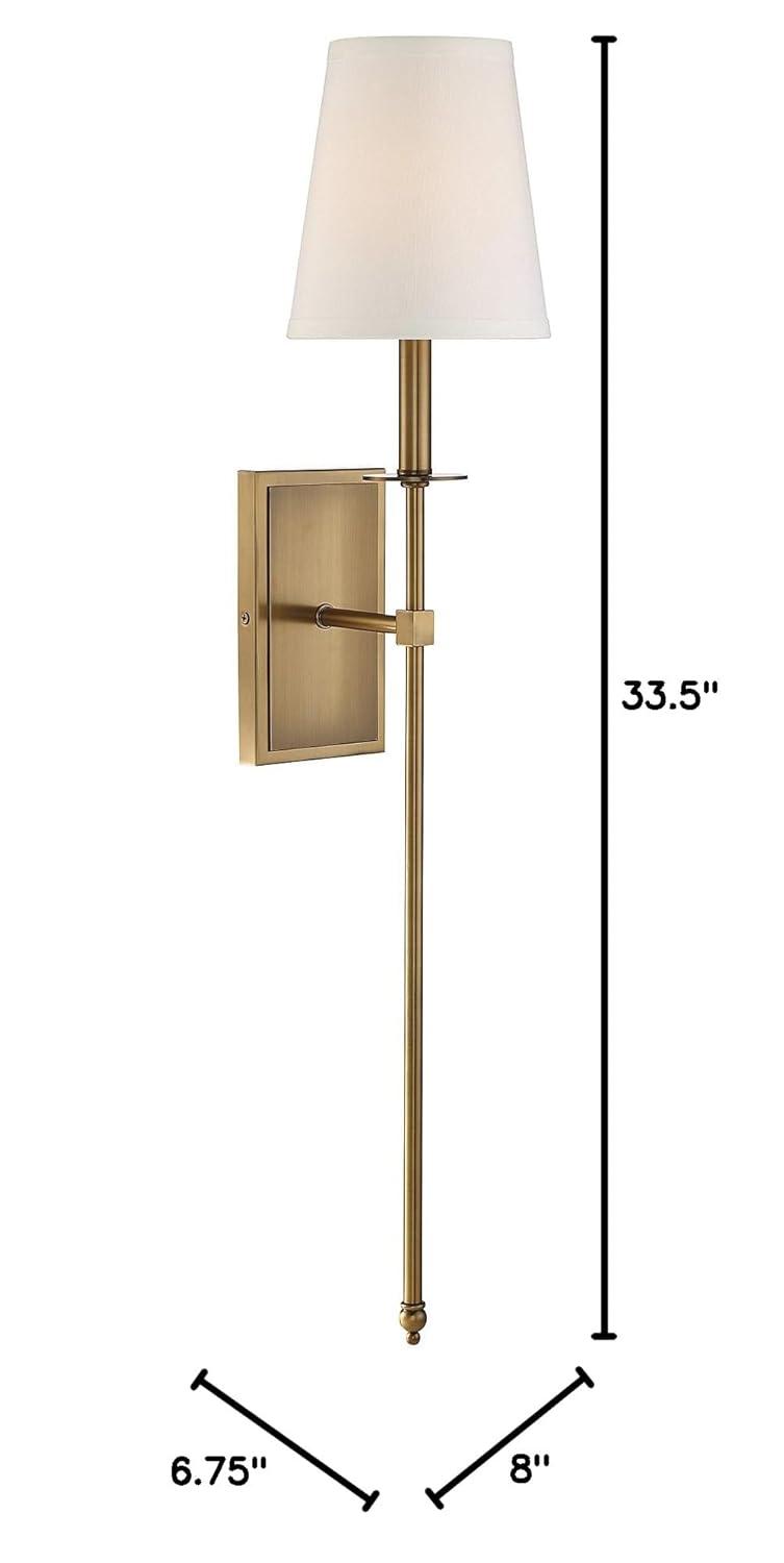 Savoy House Monroe 1 - Light Wall Light in  Warm Brass