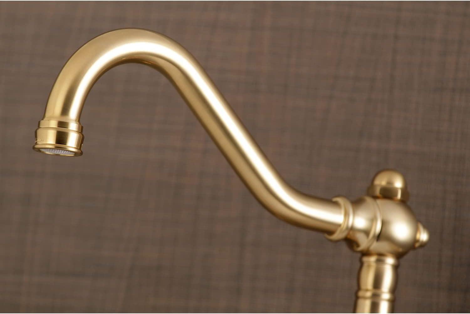 Kingston Brass Vintage Two-Handle 2-Hole Wall Mount Bathroom Faucet