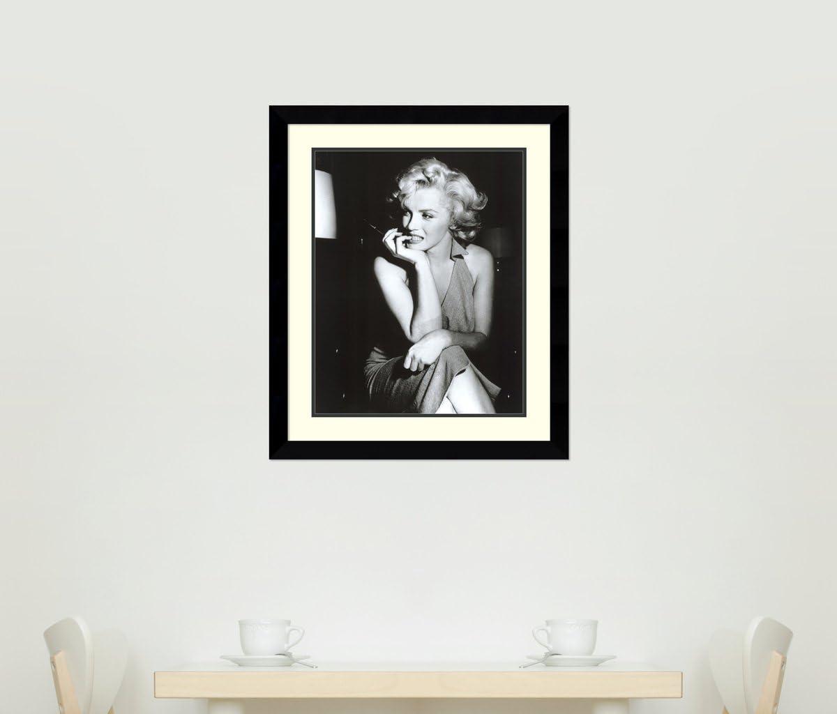 Marilyn Monroe Black and White Framed Wall Art, 30 x 35"