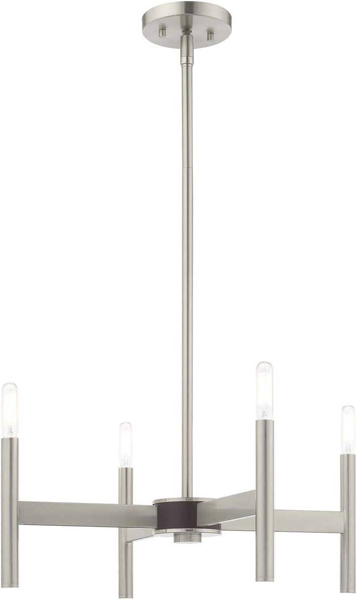 Livex Lighting Copenhagen 4 - Light Chandelier in  Brushed Nickel