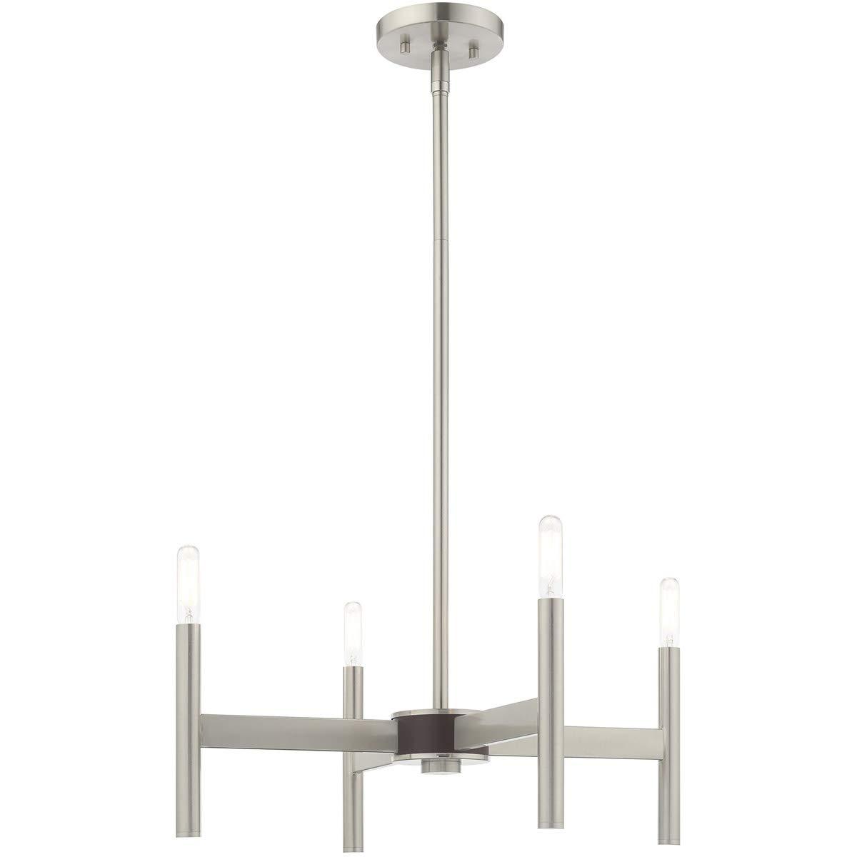 Livex Lighting Copenhagen 4 - Light Chandelier in  Brushed Nickel