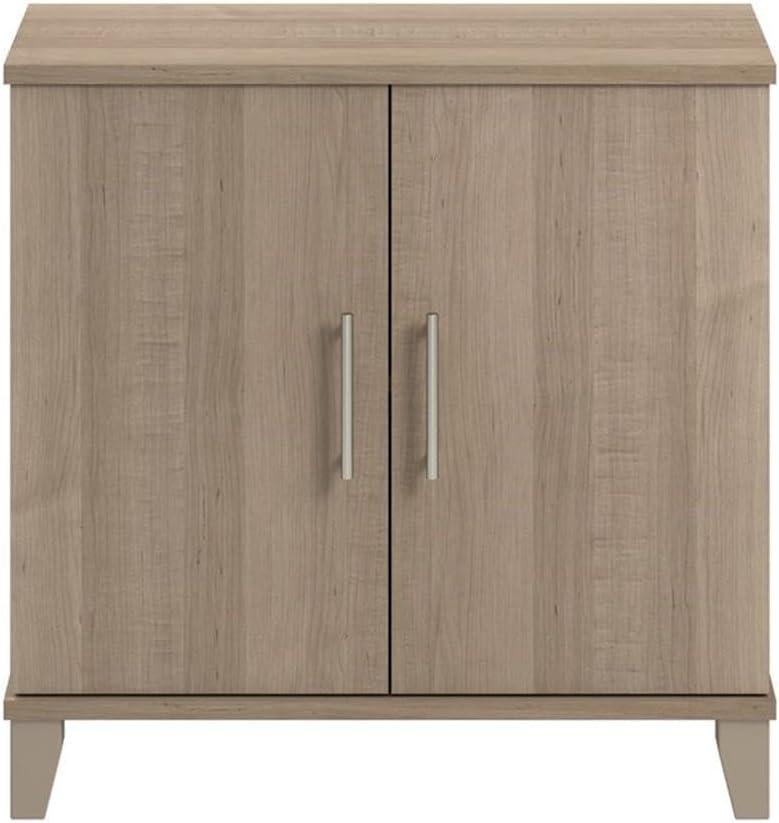 Somerset Small Storage Cabinet with Doors in Ash Gray - Engineered Wood