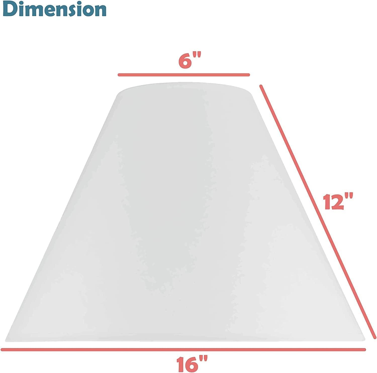 Aspen Creative 33192, Transitional Hardback Empire Shaped Mushroom Pleated Black Spider Shade, 6" Top x 16" Bottom x 12" Slant