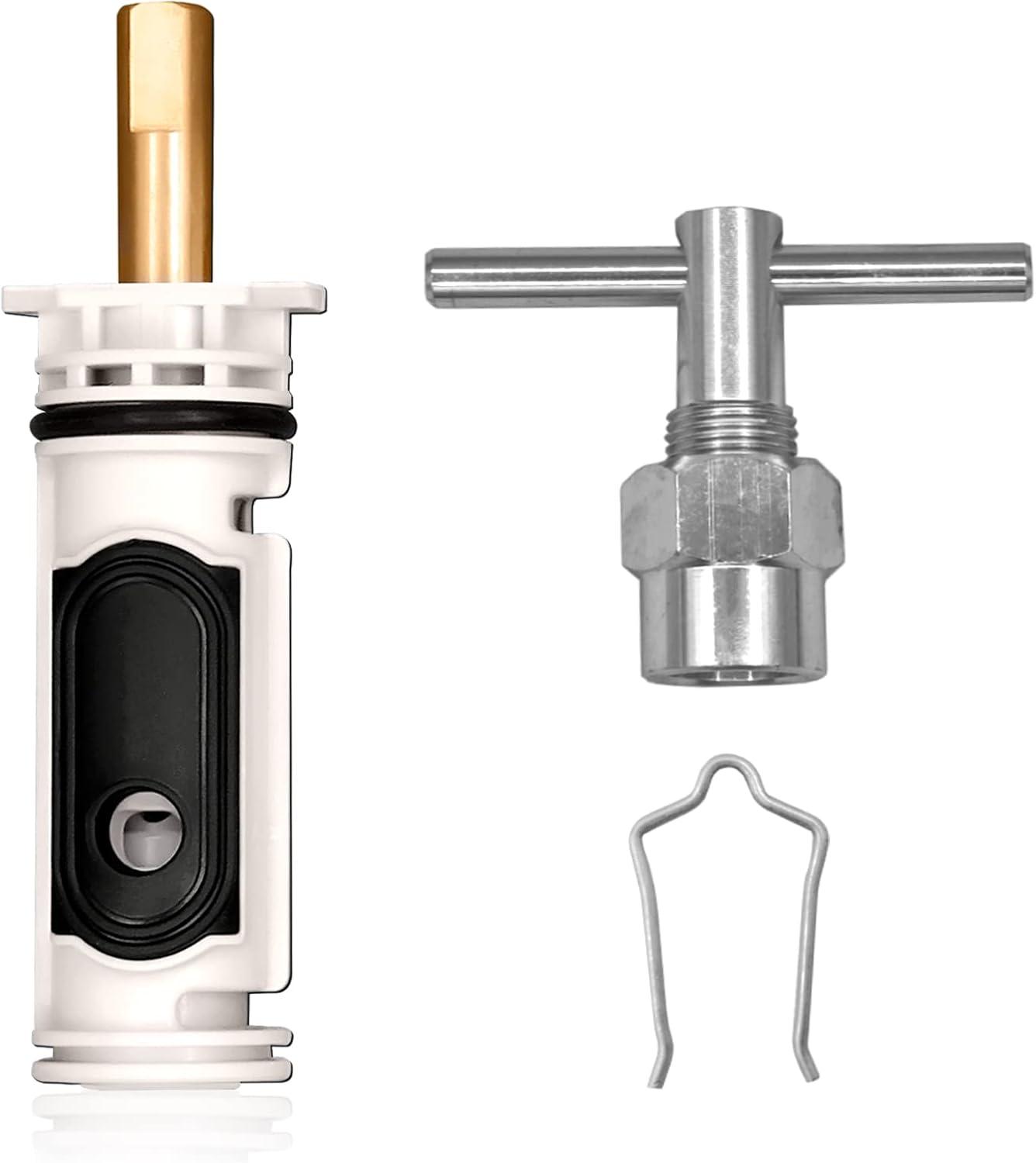 1222 Replacement Cartridge with Moen 104421 Cartridge Puller Removal Tool Retainer Clip Compatible with Moen One-Hanlde Posi Temp 1222B Shower Bathtub Faucet (1222 cartridge +104421 cartridge puller)
